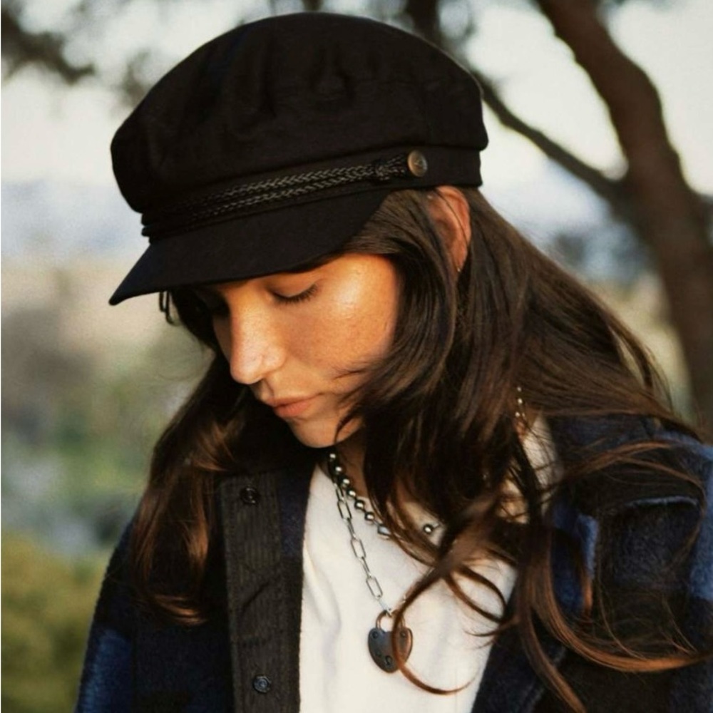 Brixton Fiddler Fisherman Cap Black Women's Newsboy Cap